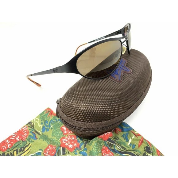 Rare Maui Jim Sunglasses MJ 157-2M Made In Italy MJ 157 Polarized Matte Black - Picture 6 of 12